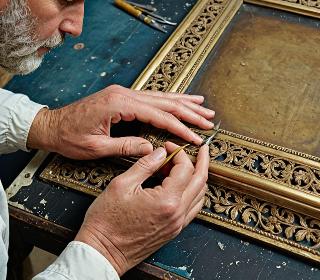 Antique mirror frame